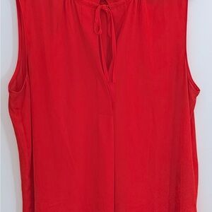 H&M Orange Sleeveless Blouse with Tie Plus Size 18/XXL/2X